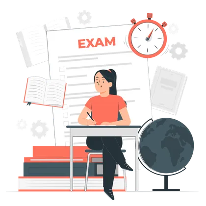 Student writing an exam